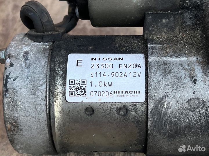 Стартер Nissan Qashqai 2.0 j10