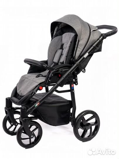 Коляска 2 в 1 Vikalex Cochinella, linen grey