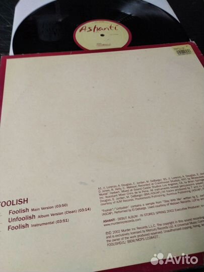 Ashanti Foolish винил 2002