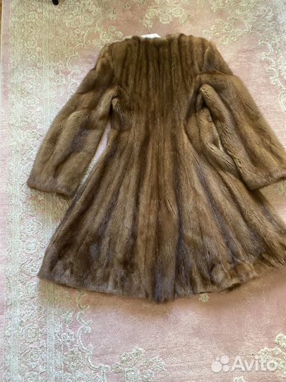 Пальто норковое натуральное в стиле Nereja