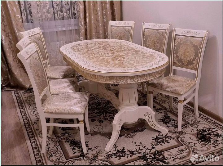 Кухонный стол раскладной белый