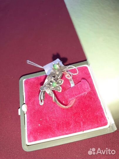 Кольцо серебро,брошь