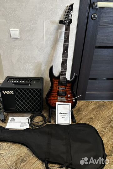 Электрогитара ibanez с комбиком VOX