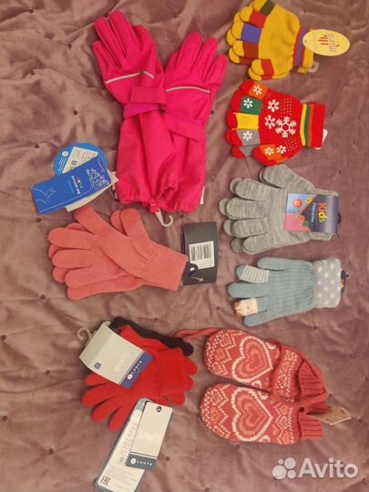 Варежки новые с биркой 4-7 лет