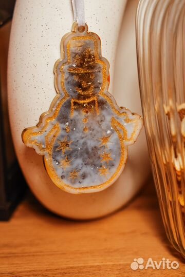 Елочные игрушки из эпоксидной смолы