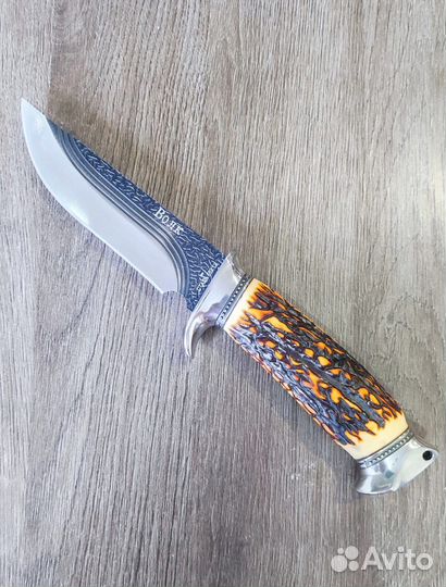 Нож Волк с ножнами. Сталь 65Х13. Новый