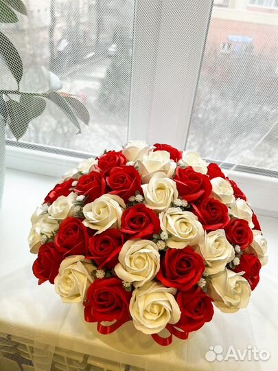 Букет из 51 мыльной розы