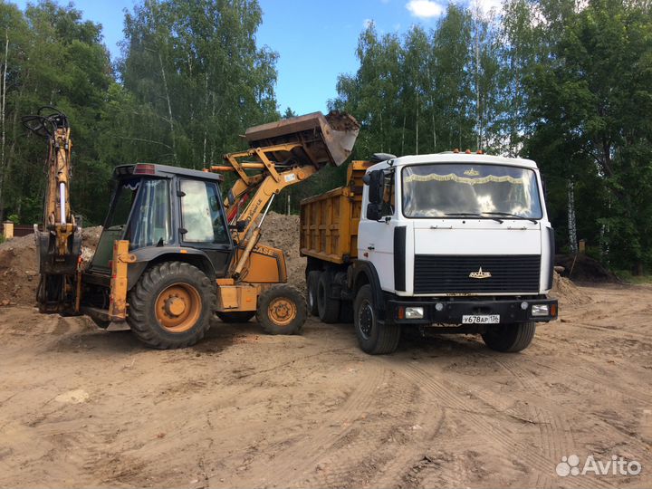Услуги экскаватора погрузчика.Гидробур гидромолот