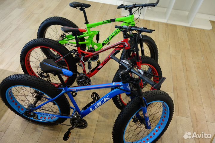 Велосипед синий фэтбайк 26 радиус