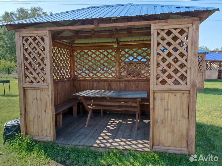 Аренда беседки с мангалом пляж озеро рыбалка