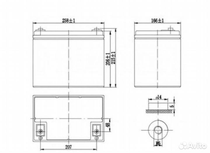 Аккумуляторная батарея Delta HRL 12-75