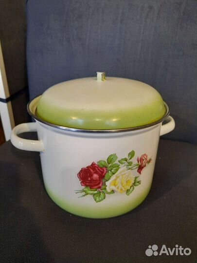 Кастрюля эмалированная ссср, с крышкой