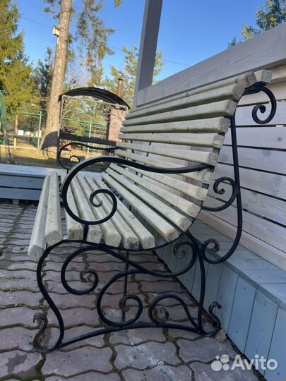 Скамейка лавочка садовая кованная бу