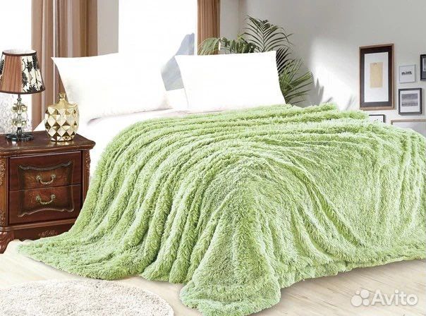 Плед травка меховой