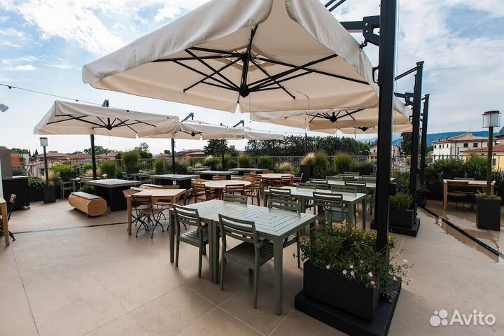 Зонт уличный для кафе в наличии 3х3 4х4 5х5 7х7 8х
