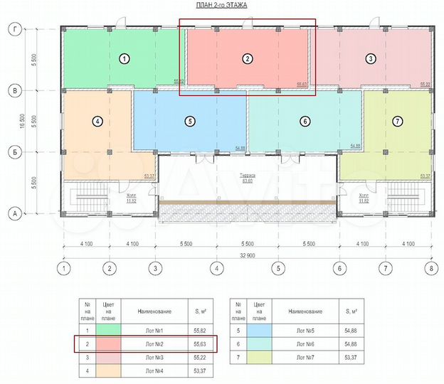 Свободного назначения, 55.8 м²