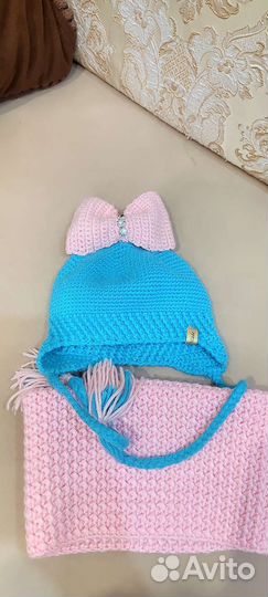 Шапка детская и снуд