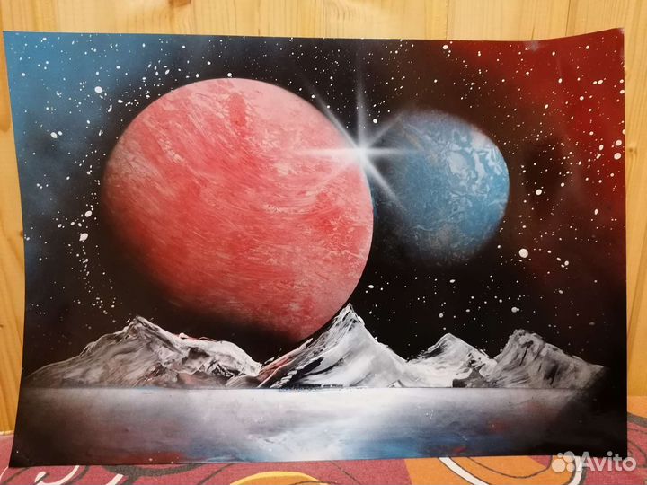 Картина баллончиком