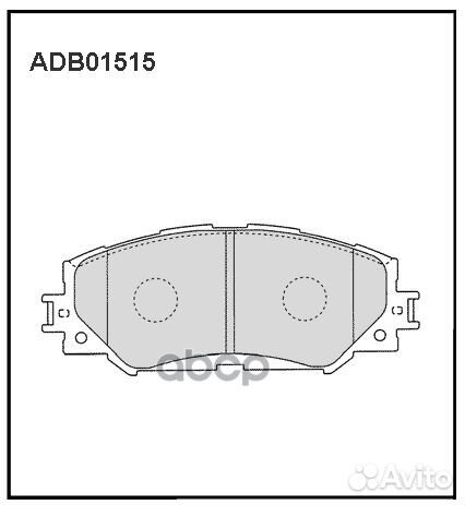 Колодки тормозные дисковые ADB01515 allied nippon