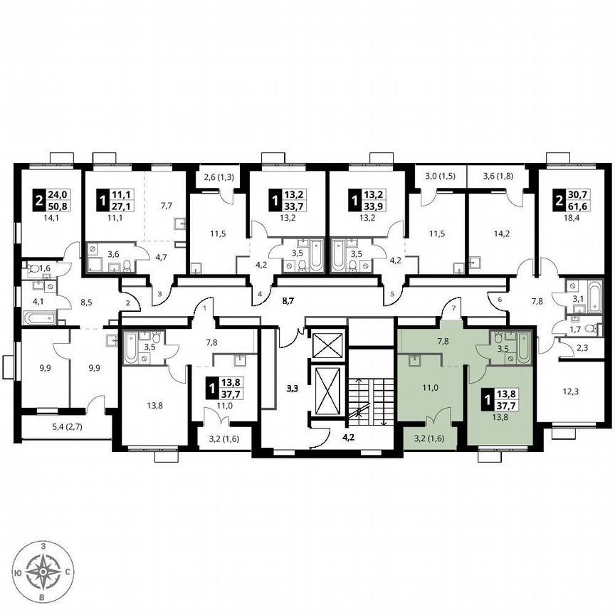 1-к. квартира, 37,7 м², 5/24 эт.