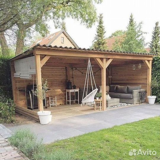 Беседка кухня в стиле лофт