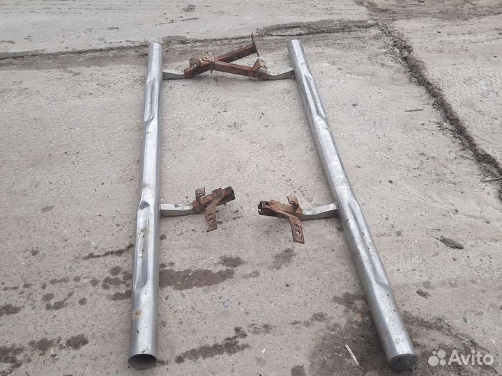 Трубы пороги нержавейка хром