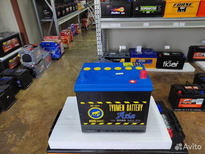 Аккумулятор Тюмень Азия 65 Ач обр 580 А