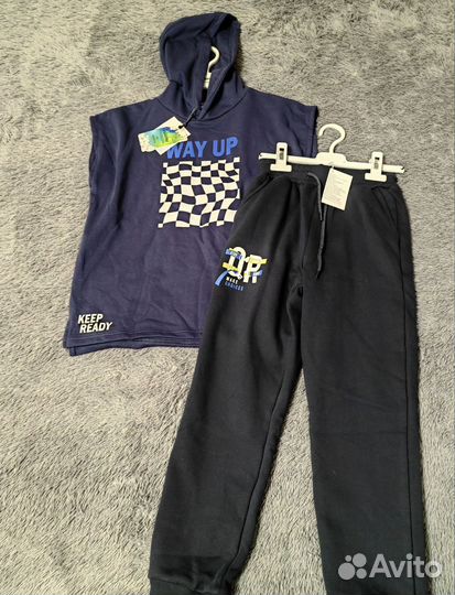 Пакетом мальчику 134 вещи и брюки новые