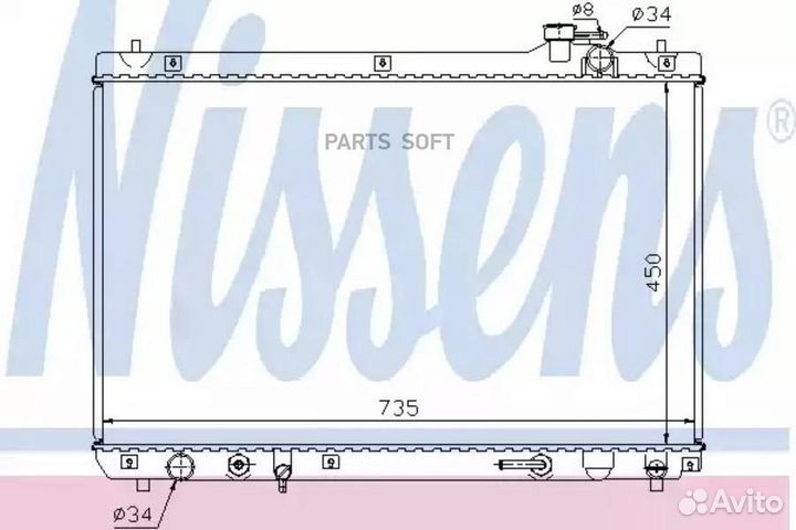 Радиатор охлаждения двс lexus RX (1997) RX 300 3.0