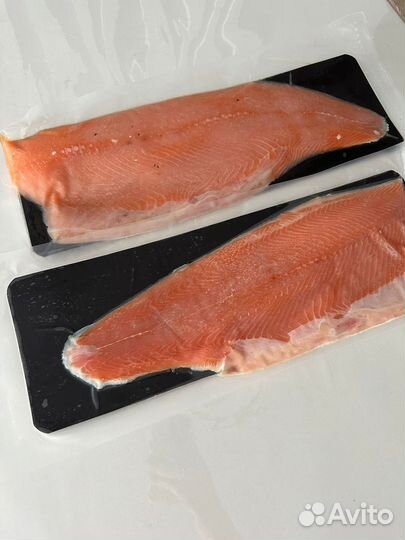 Филе форели и семги слабосоленная