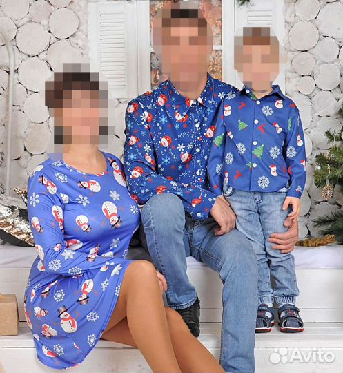 Одежда для семейной новогодней фотосессии (платье