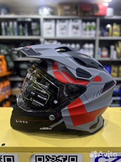 Мотошлем Airoh Commander 2 Reveal Red Fluo Matt