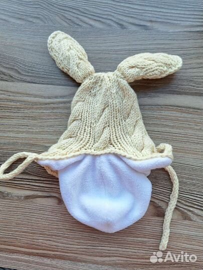 Шапочка для новорожденного теплая