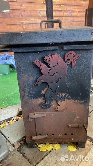 Большая коптильня горячего копчения бу