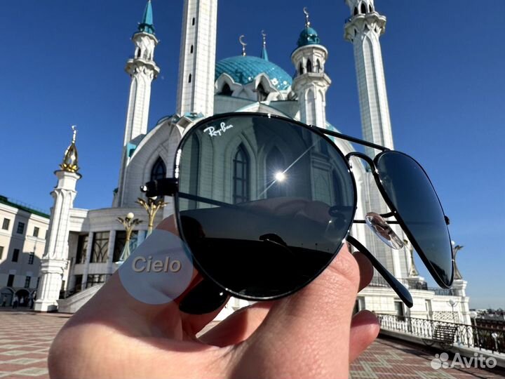 Очки Ray Ban Aviator RB 3025 (чехол+пакет)