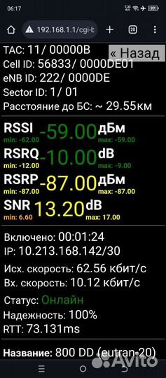 Комплект интернета 30дб для сво по днр LTE+
