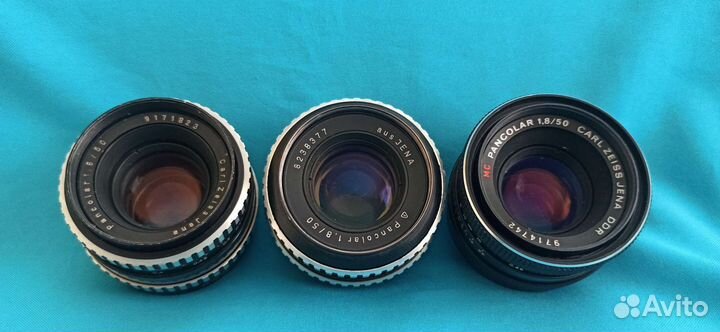 C Z Tessar 50/2/8, Pancolar 50/1.8, Meyer Oreston