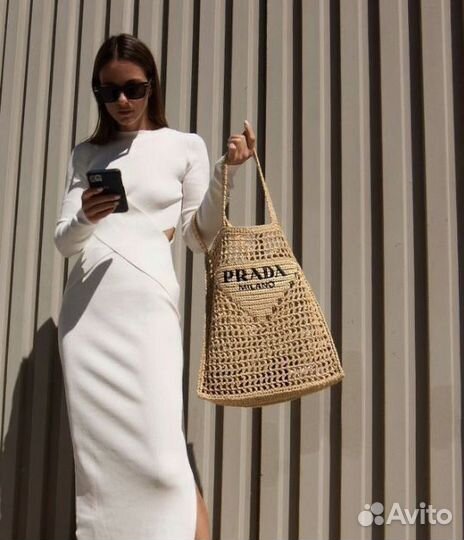 Пляжная сумка prada 2024