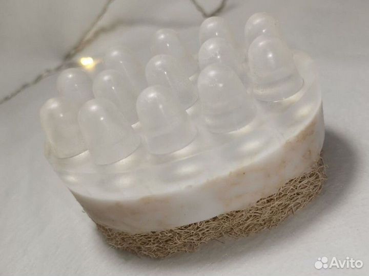 Массажное мыло с люфой ручной работы