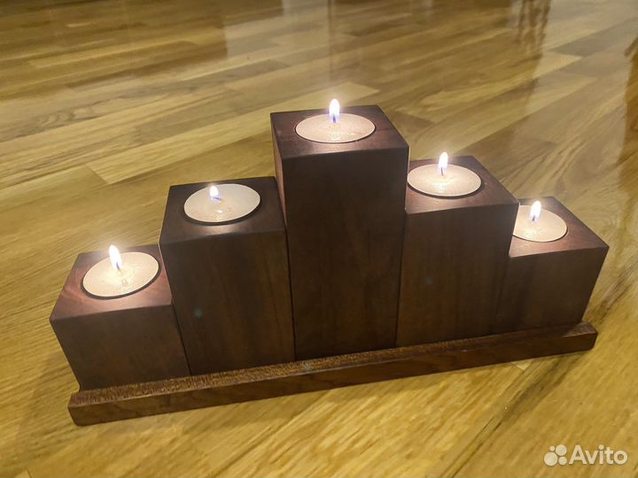 Подсвечники из дерева