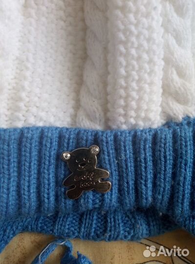 Зимняя шапочка для новорожденного