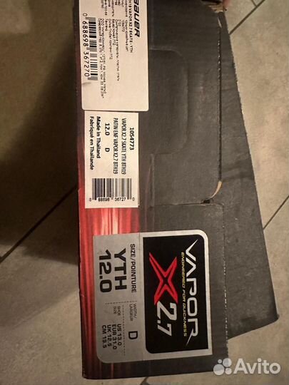 Хоккейные коньки bauer размер 12