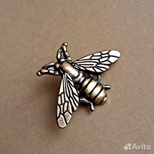 Пчела Винтажная значок Пчелка металлический