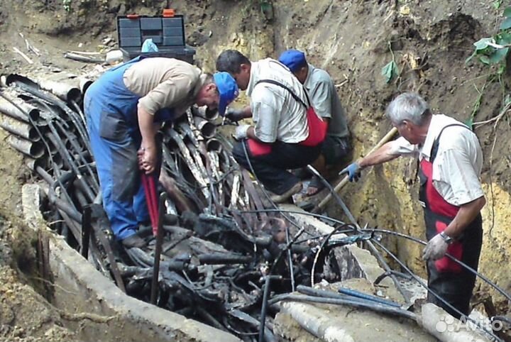 Приборный поиск коммуникаций, ремонт кабеля