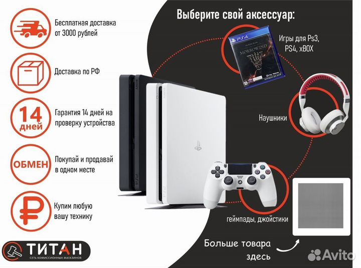 Игровая приставка Sony Playstation 4 Slim