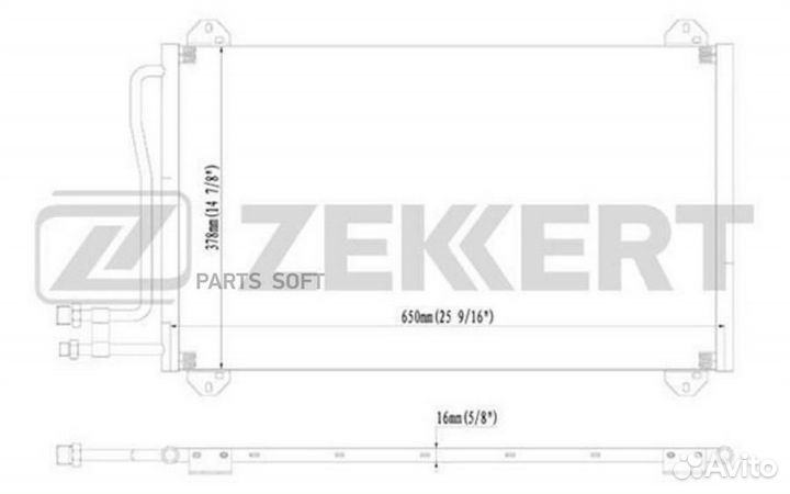 Радиатор кондиционера MB Sprinter (901-904) 95