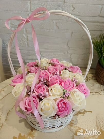 Букет из мыльных роз