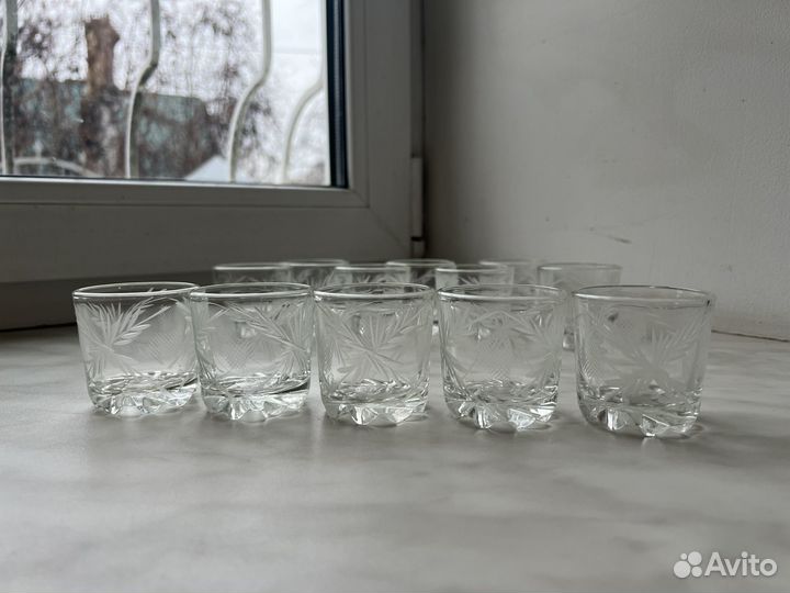 Стопки стеклянные