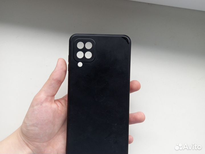 Чехол на телефон Samsung a12 чёрный