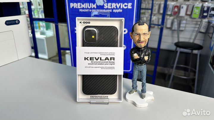 Чехол на iPhone 12 Kevlar Карбон Оригинал